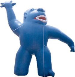 Climbimg Gorilla Blue, click here to see large picture.