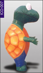 Standing Tortoise Inflatable Costume, click here to see large picture.