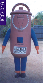 Asthma Inflatable Costume, click here to see large picture.