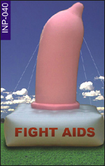Condom Shape Inflatable, click here to see large picture.